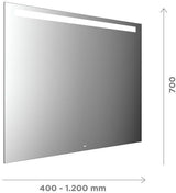 EMCO LED-Lichtspiegel MI 100 400x700 mm Raumschaltung Lichtstreifen horizontal