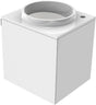 EMCO evo Gäste-Waschtisch 450 mm Mineralguss mit Unterschrank, Armaturenbohrung rechts, Griff links, optiwhite