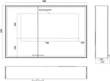 EMCO Lichtspiegelschrank prestige 2 988 mm Aufputz, breite Tür rechts, Aluminium