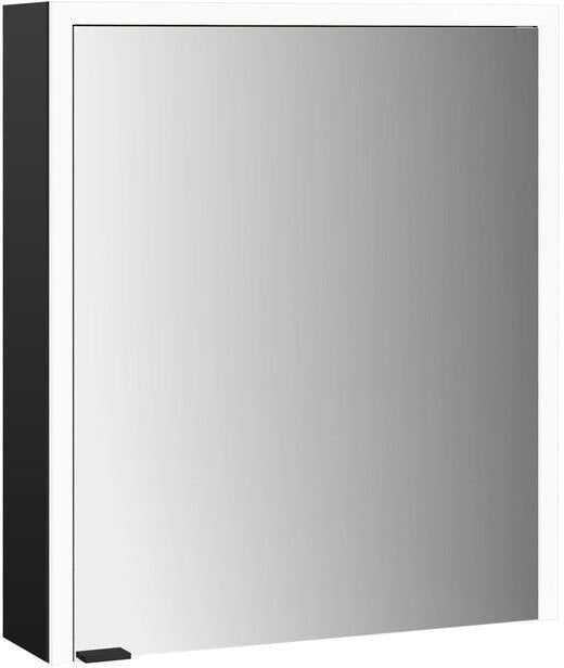 EMCO Lichtspiegelschrank prime 3 600 mm Aufputz, 1 Tür rechts, LED, Touchsensoren, Aluminium