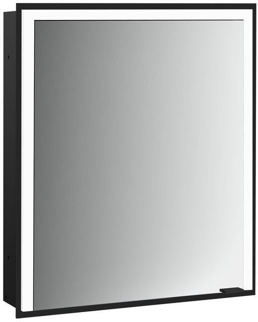 EMCO Lichtspiegelschrank prime 3 600 mm Unterputz, 1 Tür, Anschlag links, Aluminium