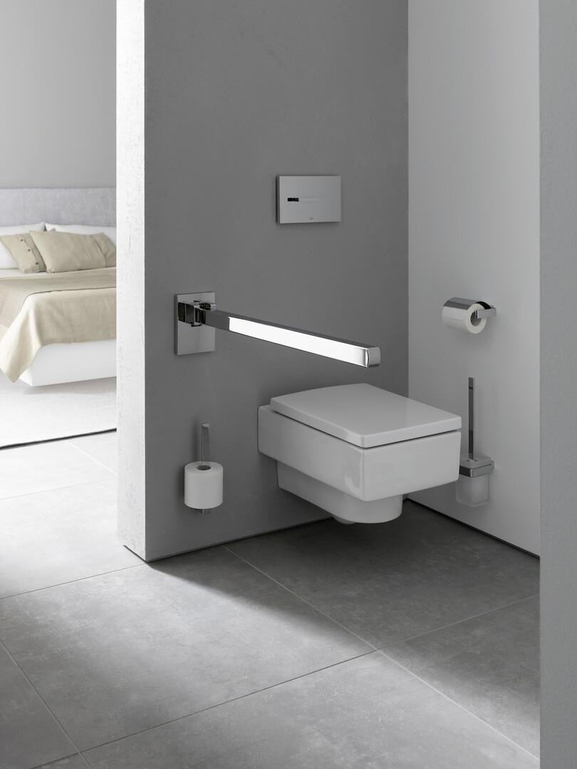 EMCO Stützklappgriff loft 00160 gebremst 600 mm Chrom – Wandmontage, hochklappbar