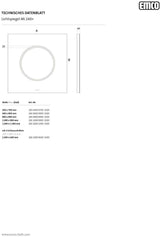 EMCO LED-Lichtspiegel MI 240+ mit Touch-Bedienfeld 2000 x 600 mm