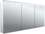 EMCO Lichtspiegelschrank Pure 2 Classic LED 1600 mm, 3-türig, Aluminium – Aufputz