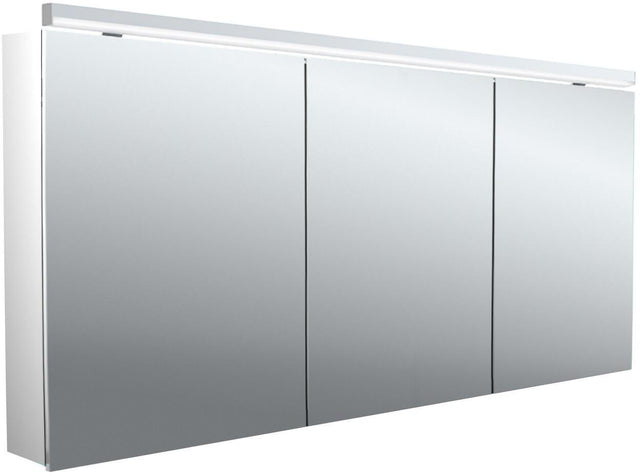 EMCO Lichtspiegelschrank Pure 2 Classic LED 1600 mm, 3-türig, Aluminium – Aufputz