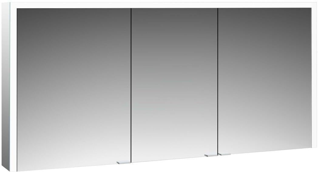 EMCO prime 3 LED-Lichtspiegelschrank, 1600 mm, 3-türig, Aufputz, Aluminium – mit Touchsteuerung & Soft-Close