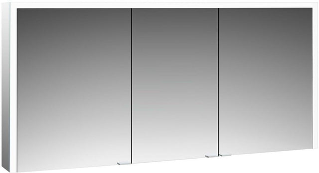 EMCO prime 3 LED-Lichtspiegelschrank, 1600 mm, 3-türig, Aufputz, Aluminium – mit Touchsteuerung & Soft-Close