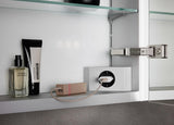EMCO prime 3 LED-Lichtspiegelschrank 600 mm Aufputz, 1 Tür, Anschlag links, Aluminium