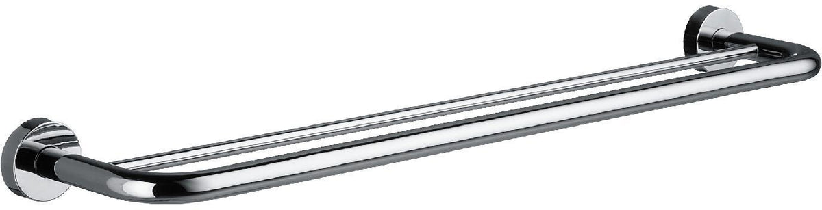 EMCO Doppelbadetuchhalter RONDO 2 600 mm Chrom – 2 Handtuchhalter, verdeckte Wandmontage