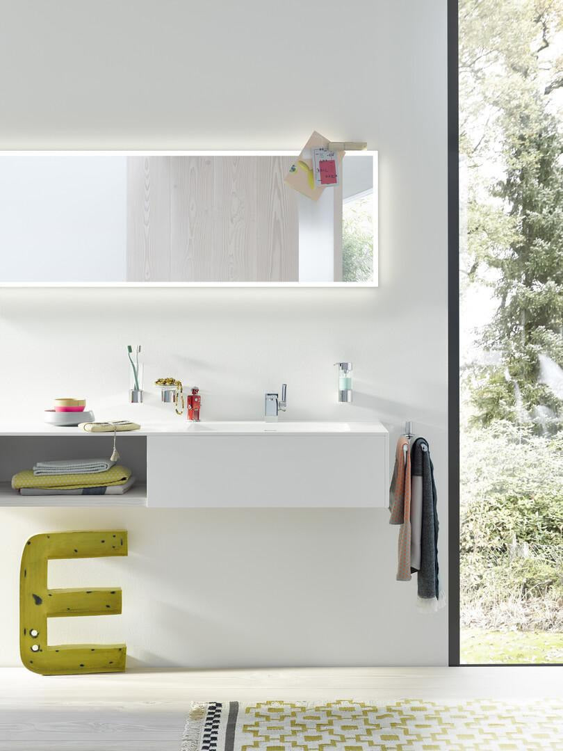 EMCO EC Mundspülglas system2 klar – Zahnputzbecher mit Kristallglas und verchromter Wandhalterung