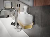 EMCO Doppelglashalter loft 00100 – Kristallglas satiniert, verchromt, Wandmontage