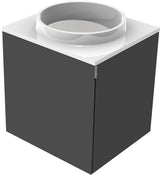 EMCO evo Gäste-Waschtisch 450 mm Mineralguss optiwhite ohne Armaturenbohrung, Griff rechts