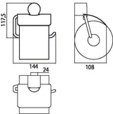 EMCO Papierhalter fino 00100 mit Deckel – Chrom, verdeckte Befestigung, Zamak