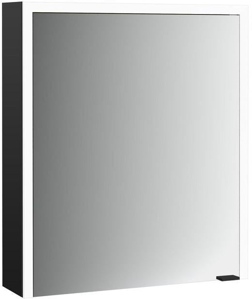 EMCO prime 3 LED-Lichtspiegelschrank 600 mm Aufputz, 1 Tür, Anschlag links, Aluminium