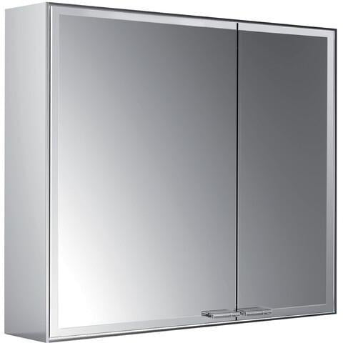 EMCO Lichtspiegelschrank prestige 2 788 mm Aufputz, breite Tür links, Aluminium