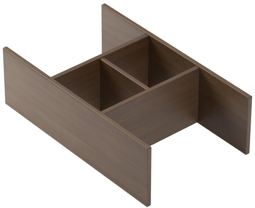 EMCO evo Ordnungssystem 373 x 106 x 300 mm nussbaum – Schubladeneinteilung für Waschtisch-Unterschränke