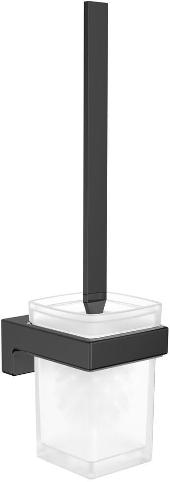 EMCO cue Bürstengarnitur 13300 – Wandmodell mit satiniertem Kristallglas in Schwarz