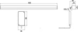 EMCO LED-Spiegelklemmleuchte system2 00103 waagerecht 300 mm chrom – 4000 K