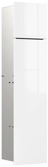 EMCO asis pure WC-Modul Unterputz 730 mm Glasfront rechts – mit WC-Bürste & Reserverollenhalter