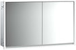 EMCO Lichtspiegelschrank LOFT Unterputz 1300 mm, 2-türig, Aluminium, LED-Beleuchtung