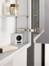 EMCO LED-Lichtspiegelschrank prime 1000 mm, 2 Türen, Aufputz, IP20, dimmbar, schwarz