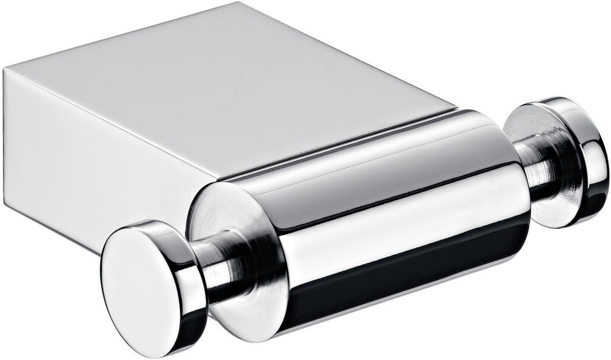 EMCO Doppelhaken system 2 – Verchromter Messinghaken mit verdeckter Befestigung, 74 x 18 x 64 mm