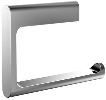 EMCO Papierhalter flow 00100 ohne Deckel chrom – Wandmontage mit Befestigungsmaterial
