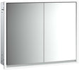 EMCO Bad Lichtspiegelschrank LOFT Unterputz 800 mm, 2-türig, Aluminium, umlaufende LED-Beleuchtung