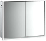 EMCO Bad Lichtspiegelschrank LOFT Unterputz 800 mm, 2-türig, Aluminium, umlaufende LED-Beleuchtung