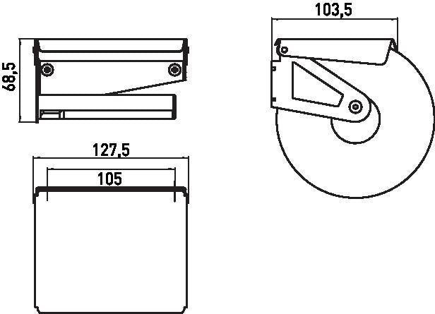 EMCO Papierhalter POLO mit Deckel und Rolle, chrom – Wandmontage, rostfreier Stahl