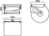 EMCO Papierhalter POLO mit Deckel und Rolle, chrom – Wandmontage, rostfreier Stahl