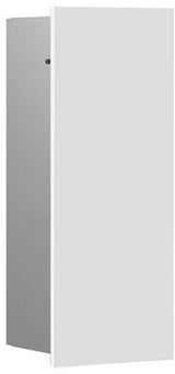 EMCO asis pure Bürstengarnitur-Modul Unterputz, Anschlag rechts, 435 mm, weiß – Bad-Modul mit WC-Bürste