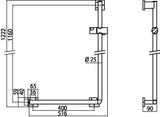 EMCO Duschreling System 2 für Einhängesitz, links, chrom – mit Brausehalter & Brausestange