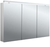EMCO Lichtspiegelschrank flat 2 Classic 1200 mm, 3 Türen, LED, Aufputz, Aluminium