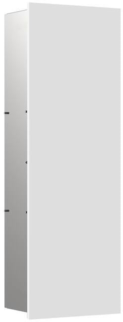 EMCO asis pure Schrankmodul Unterputz, Anschlag rechts, 730 mm, weiß – mit 2 Glasablagen