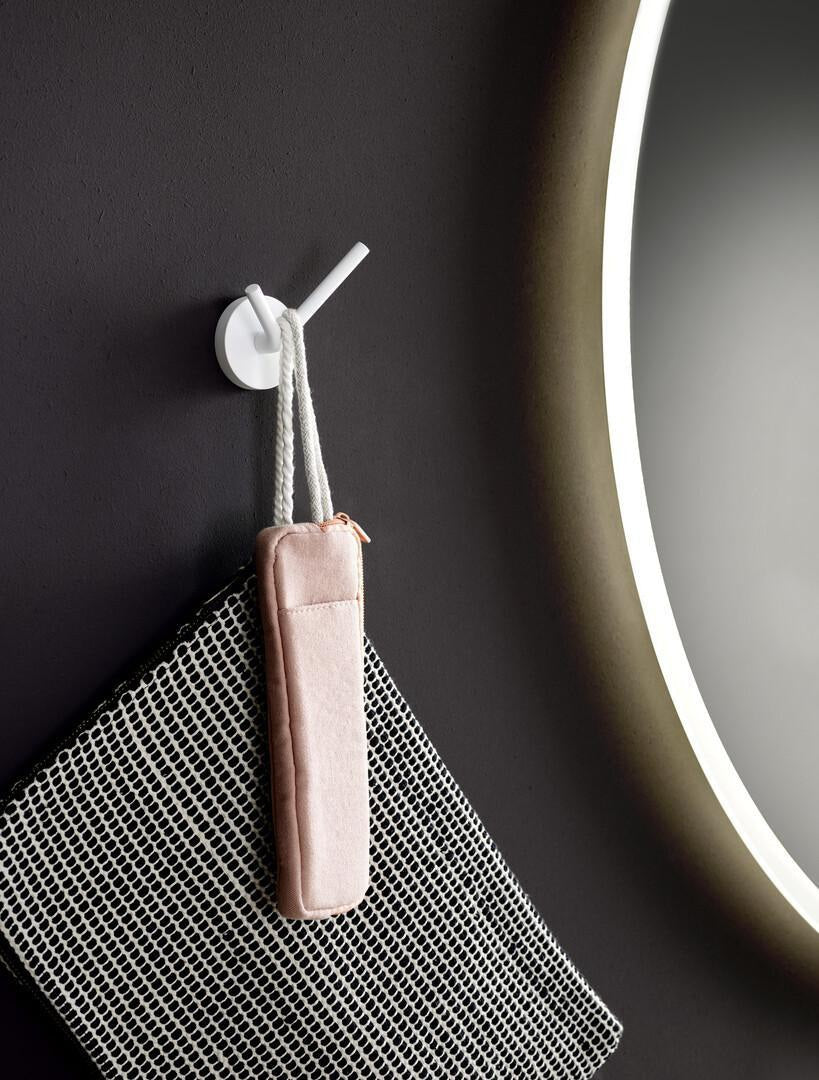 EMCO Doppelhaken round 00101 in Chrom – Wandmontage mit verdeckter Befestigung