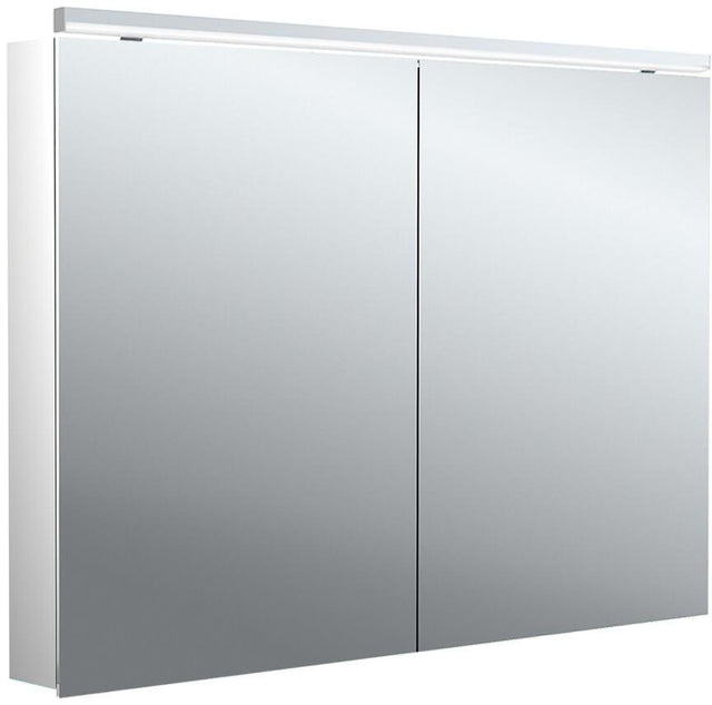 EMCO Bad Lichtspiegelschrank flat 2 Classic Aufputz 1000 mm, 2-türig, Aluminium, LED, IP20
