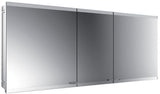 EMCO Lichtspiegelschrank evo 07018 Unterputz, 3-türig, 1600 mm, Aluminium, LED, Touch