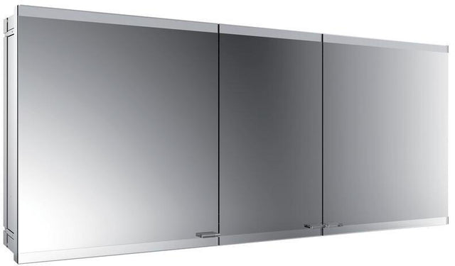 EMCO Lichtspiegelschrank evo 07018 Unterputz, 3-türig, 1600 mm, Aluminium, LED, Touch