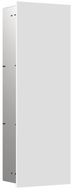 EMCO asis pure Schrankmodul Unterputz 730 mm links – 2 Glasablagen, weiß