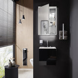 EMCO evo Waschtisch-Unterschrank 396 mm optiwhite Glasfront mit Griff rechts