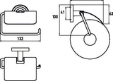EMCO Papierhalter POLO mit Deckel – Chrom, Wandmontage, verdeckte Befestigung