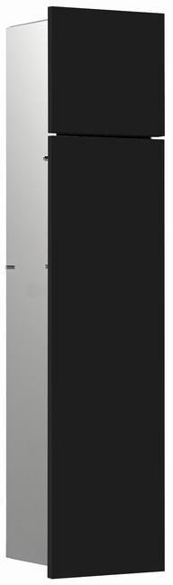 EMCO asis pure WC-Modul Unterputz, Anschlag rechts, 730 mm, weiß – mit WC-Bürste & Reserverollenhalter