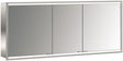 EMCO prime 2 LED-Lichtspiegelschrank 1600 mm, 3-türig, Unterputz, Aluminium, Touchsensoren