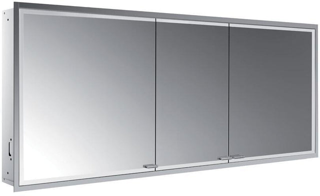 EMCO Lichtspiegelschrank prestige 2 08110 Unterputz, 3-türig, 1615 mm, Aluminium, LED, emco light system