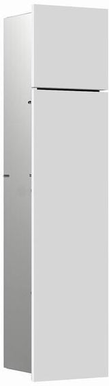 EMCO asis pure WC-Modul Unterputz, Anschlag rechts, 730 mm, weiß – mit WC-Bürste & Reserverollenhalter