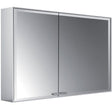 EMCO prestige 2 LED-Lichtspiegelschrank 988 mm, Aufputz, 2 Türen, breite Tür rechts, Aluminium
