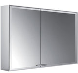 EMCO Lichtspiegelschrank prestige 2 988 mm Aufputz, breite Tür rechts, Aluminium