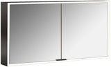 EMCO prime LED-Lichtspiegelschrank 1300 mm, 2-türig, Aufputz, Aluminium, Touchsteuerung