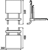 EMCO Einhängesitz system 2 21201 mit Kunststoffsitzfläche schwarz/chrom – hochklappbar mit Rückenlehne